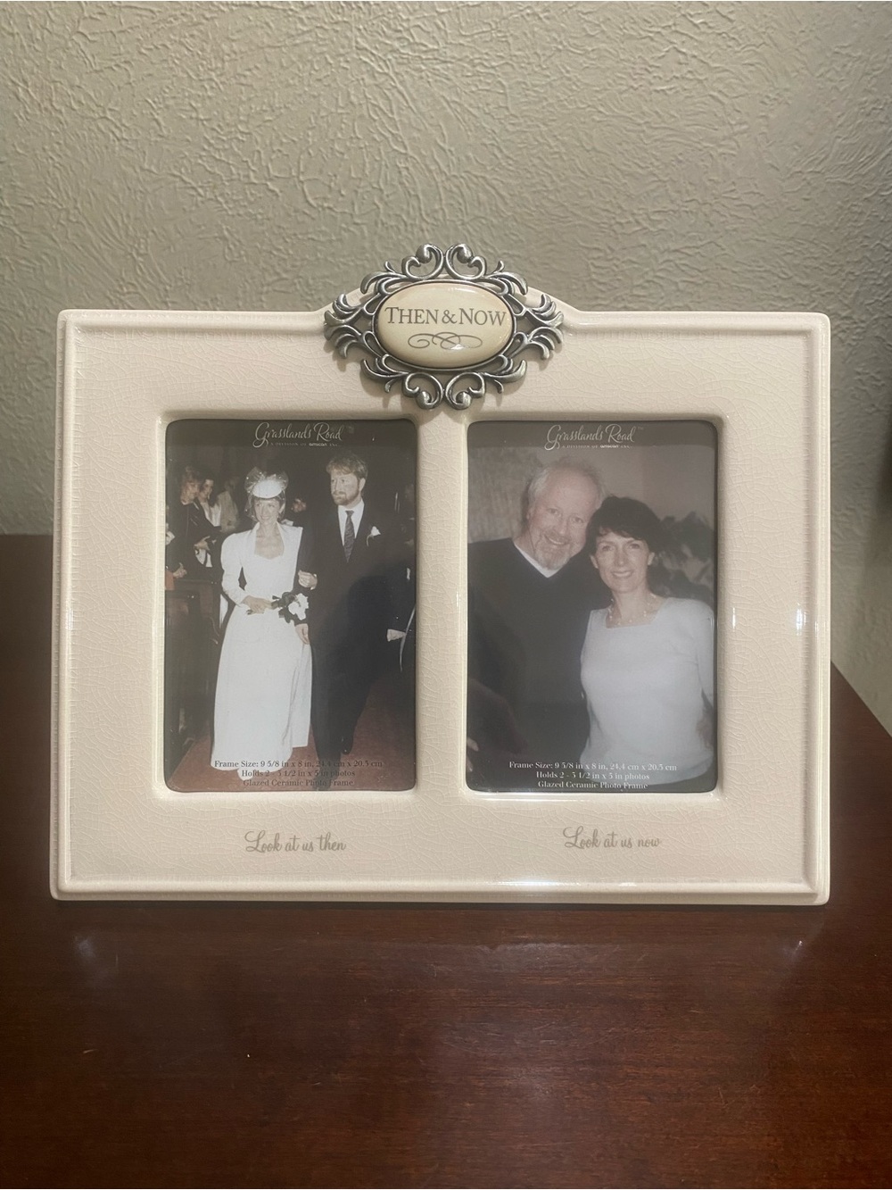 Grasslands Roads, THEN and NOW Ceramic, Double Photo Frame